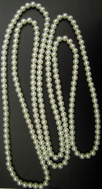 Glass Pearl Beads for Jewelry Making, 8 mm, Hole: 1 mm, White -80 cm ~ 110 pieces