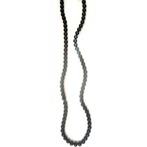 Glass Round Beads String with a Pearl Coating, 12 mm, Hole: 1 mm, Black ~ 80 cm ~ 76 pieces