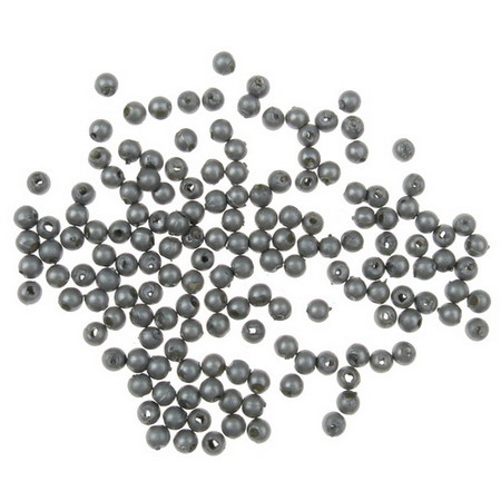 Perla 3mm gaură 1mm culoare argintie mată -20 grame ~ 1330 bucăți