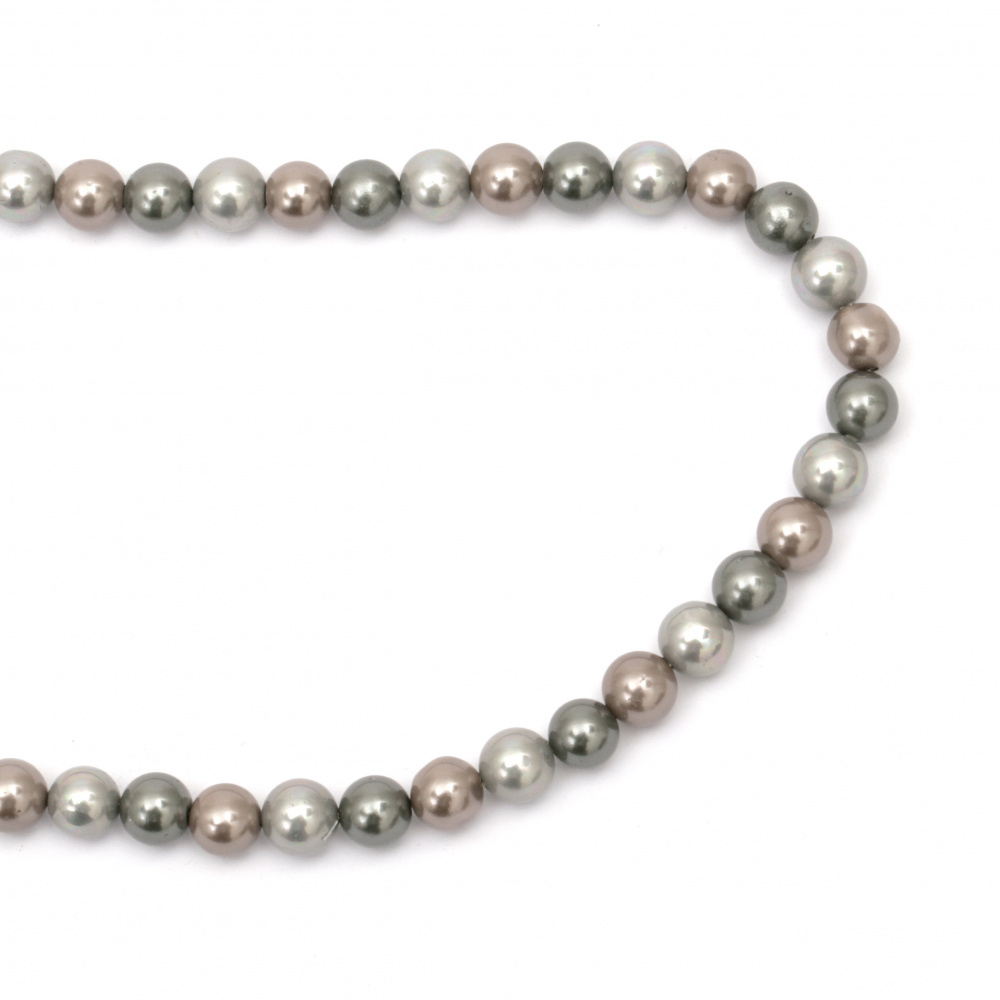 Șir de perle naturale clasa A de 8 mm asortate ~ 49 bucăți
