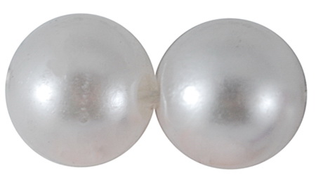 Bead pearl ball 24 mm hole 3 mm color white -50 g ~ 7 pieces