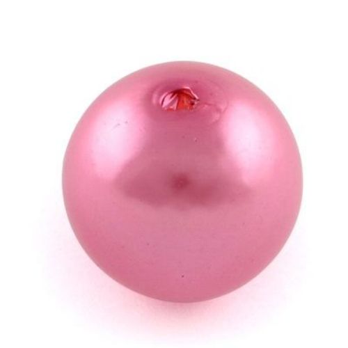 Perla 14 mm gaură 2 mm roz -50 grame