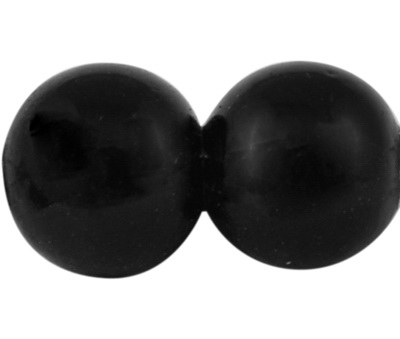 Glass Round Beads Strand for DIY Jewelry Making, 8 mm, Solid Black ~ 80 cm ~ 85 pieces