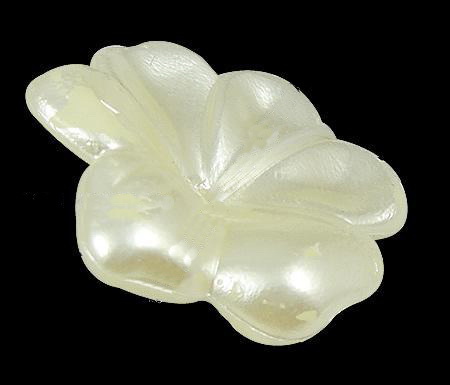 Perlă de flori 28x26x7 mm gaură 1,5 mm alb -10 bucăți