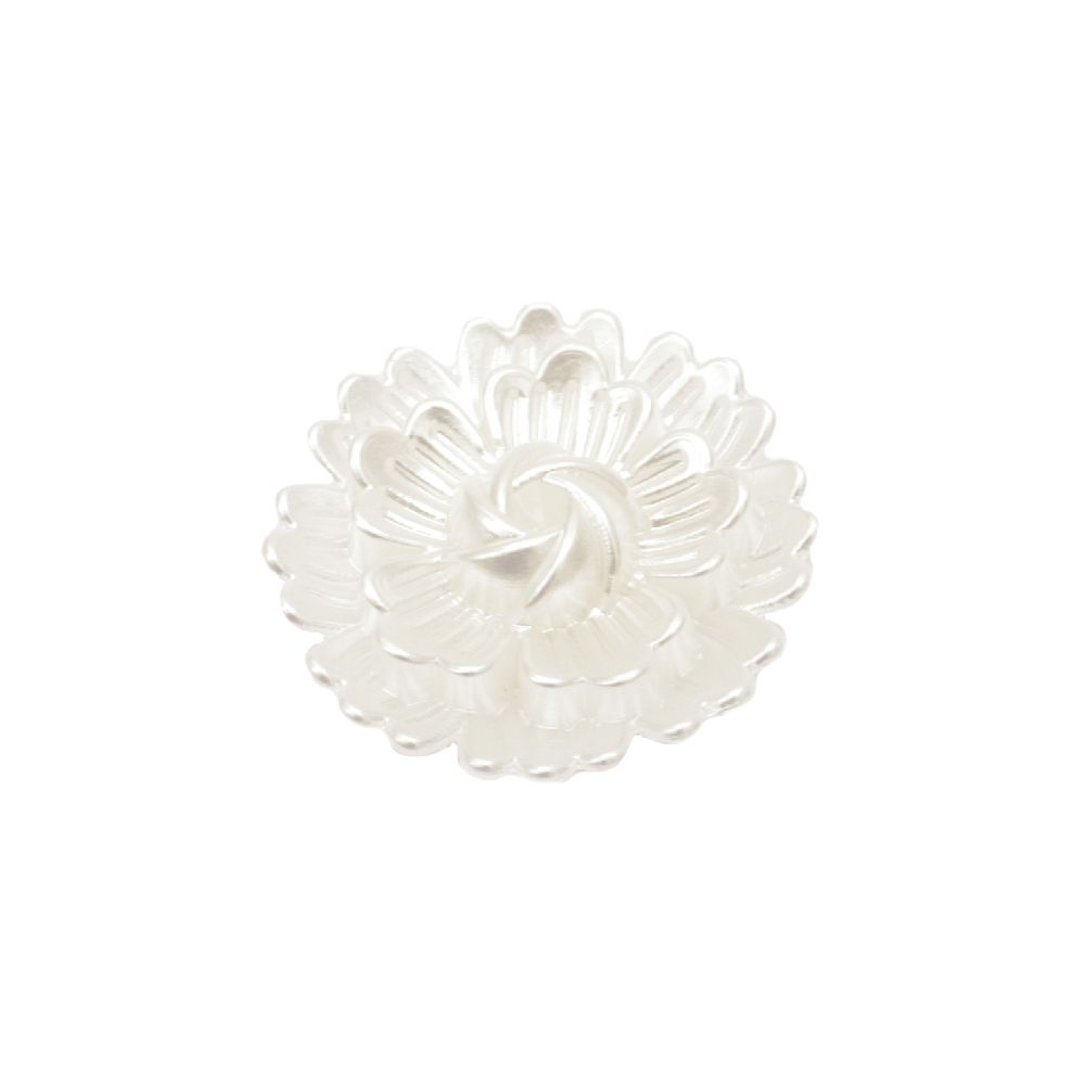 Perlă tip flori 27x9 mm gaură 2 mm crem de culoare -20 grame ~ 10 bucăți
