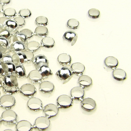 Metal Stopper Bead, Spacers for DIY Jewelry Making, 3 mm, Hole: 2 mm, Silver -200 pieces