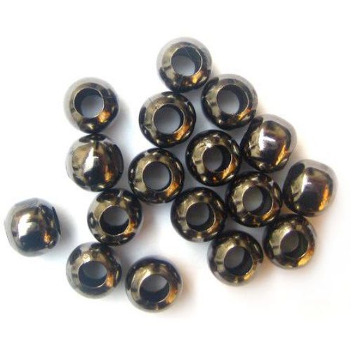 Metal beads, stainless steel for ball chains mking - 8x4 mm hole - 50 pieces
