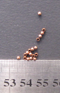 Bilă metalică cu stopare de 2 mm culoare cupru -200 buc