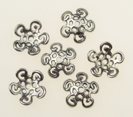 Bead metal hat 12x3.5 mm hole 1 mm color silver -20 pieces
