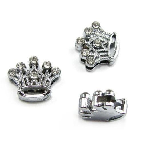 Crown for stringing metal crystals 10 mm hole 8 mm