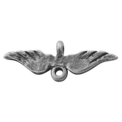 Connecting element metal wings 25x9x3.5 mm hole 1.5 mm color silver -10 pieces