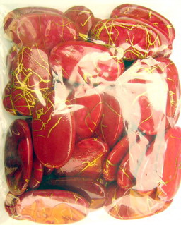 Margele aur fir   cilindru  28x16 mm roșu -50 grame