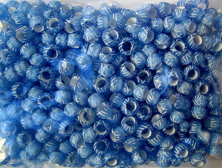 Plastic Round Beads for DIY, Crafting and Decoration, 7x3.5 mm, Hole: 3.5 mm, Blue -20 grams ~218 pieces