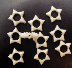 Acrylic pentacle solid beads for jewelry making 14 mm - 50 grams