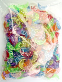 Moon bead  7x13 mm MIX with white - 50 grams