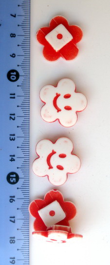 Zâmbet  floare 23 mm 2,5x8 gaură -50 grame