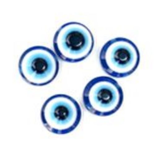 Emisfer albastru ochi 10x5 mm pentru lipire -20 bucăți
