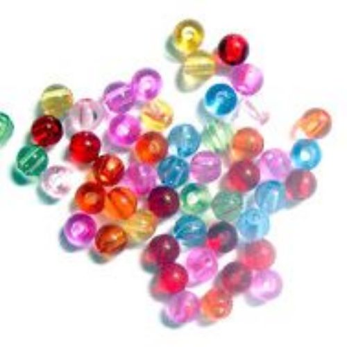 Bead crystal ball 5 mm hole 1 mm mix -50 grams ~ 750 pieces