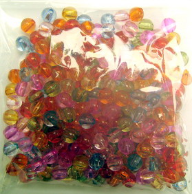 Bead crystal ball 6 mm hole 1 mm mix -50 grams ~ 400 pieces