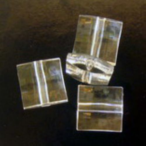 Bead crystal polygon 9x16 mm transparent-50 grams