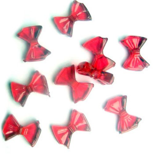 Bead crystal ribbon 9x13 mm hole 1.5 mm red -50 grams ~ 200 pieces