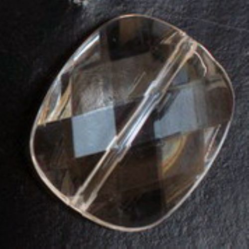 Transperant Bead crystal rectangle 30x25 mm multi-walled transparent -50 grams