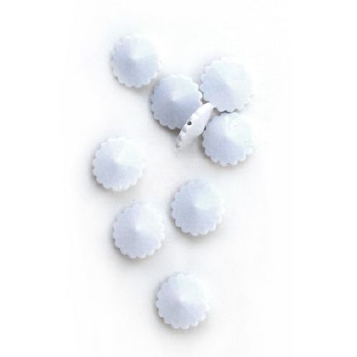 Acrylic flower solid beads for jewelry making 26 mm white - 20 grams
