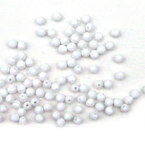 Bead solid ball multi-walled 6 mm hole 1.55 mm white -50 grams ~ 470 pieces