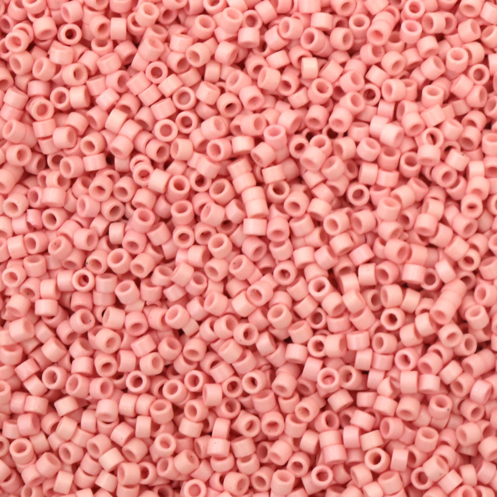 Glass Beads MIYUKI Delica Round / 2.5x1.6 mm / Hole: 0.8 mm / Solid Pale Pink - 10 grams ~ 790 pieces