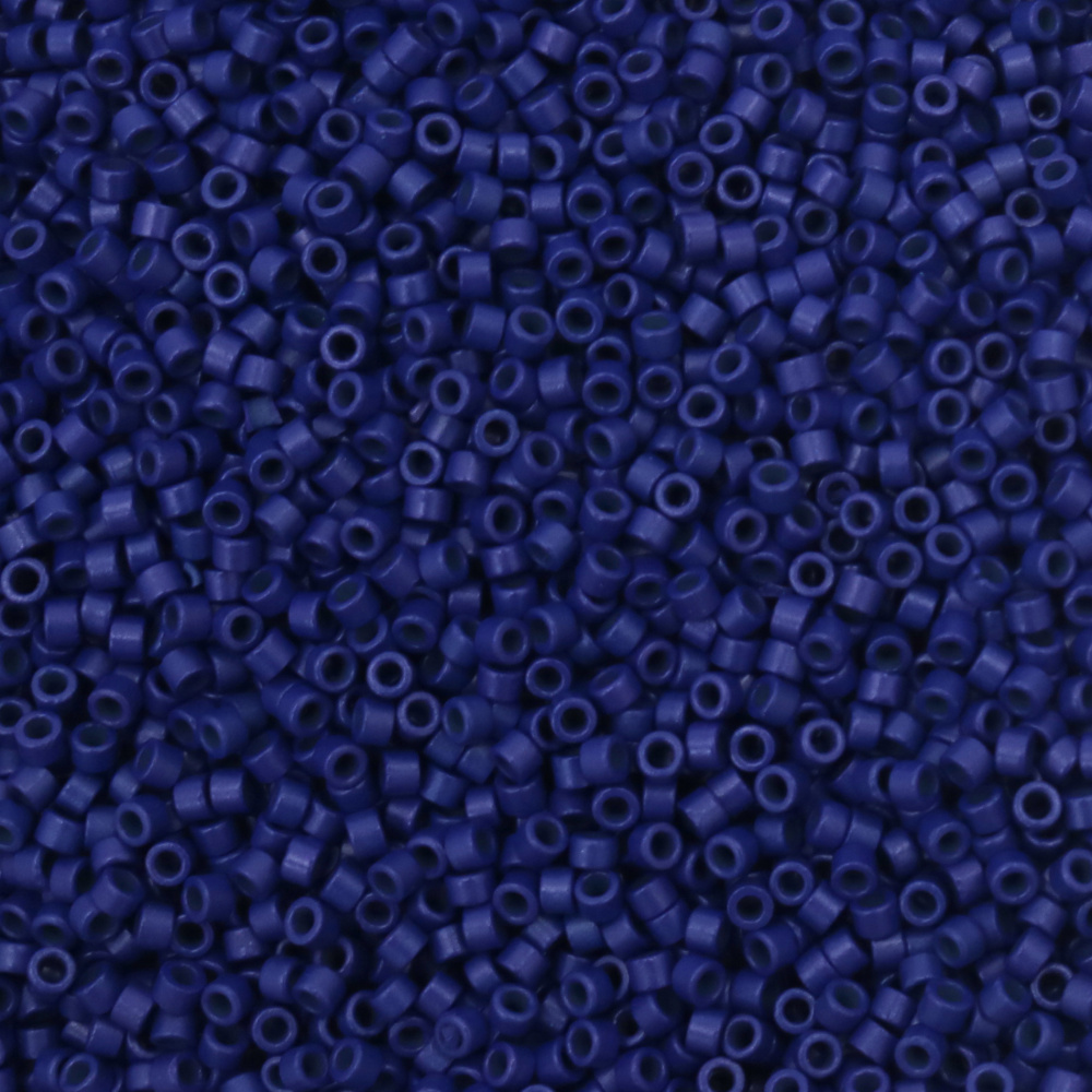 Glass Beads MIYUKI Delica Round / 2.5x1.6 mm, Hole: 0.8 mm / Solid Indigo Blue - 10 grams ~ 790 pieces