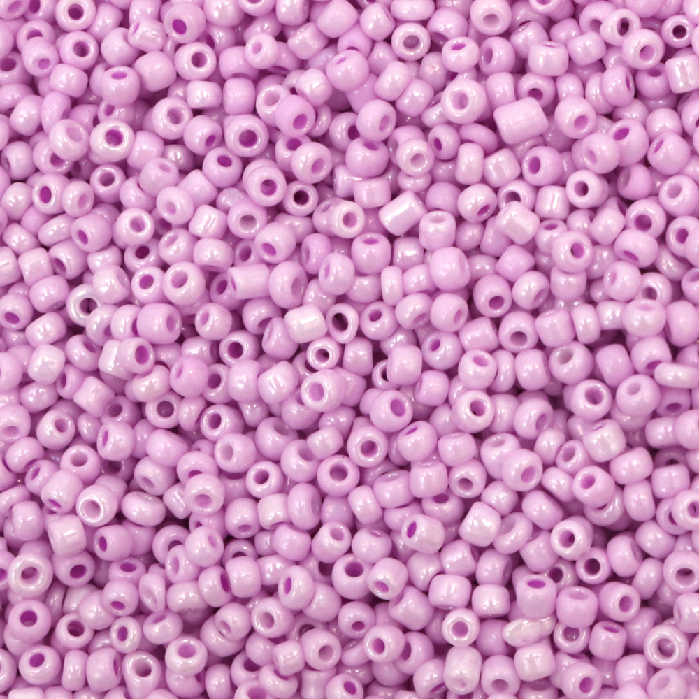 Glass Seed Beads / 3 mm / Solid Pearl Pastel Purple-Pink - 20 grams ~ 660 pieces