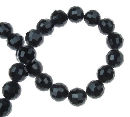Dazzling crystals beads strand for DIY earrings, necklace jewelry making 10 mm hole 1 mm transparent black ~ 72 pieces
