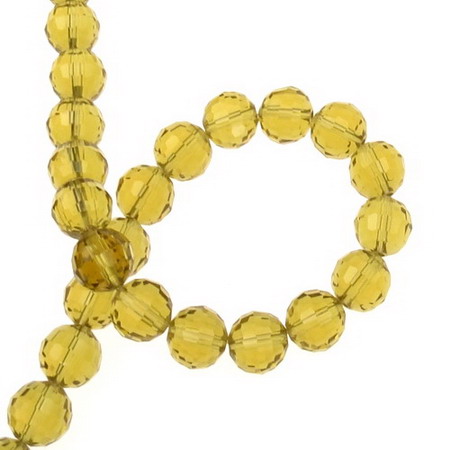 Colored  glass faceted beads imitation crystals, polyhedron 12 mm hole 1 mm color gold ~ 50 pieces