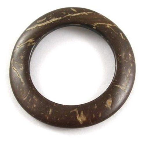 Natural coconut round bead 38 mm - 4 pieces