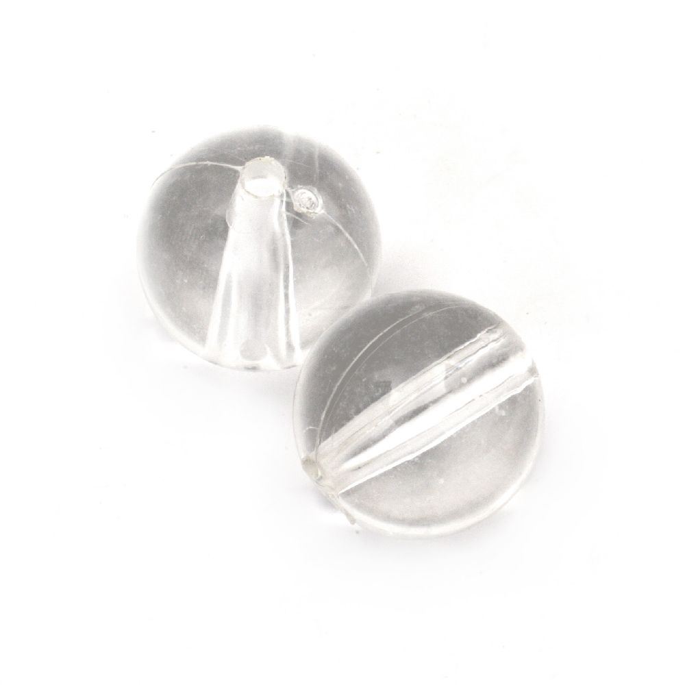 Bila de cristal bile 22 mm gaură 3,5 mm transparent -50 grame ~ 8 bucăți