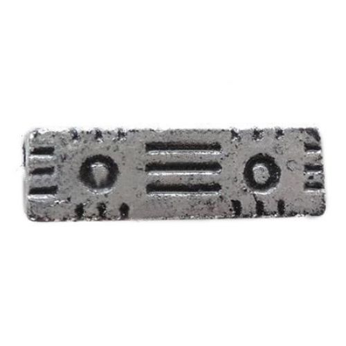 Plastic Bead with Metal Coating / Rectangle, 20x6x6 mm, Hole: 4 mm, Old Silver -50 grams ~ 105 pieces