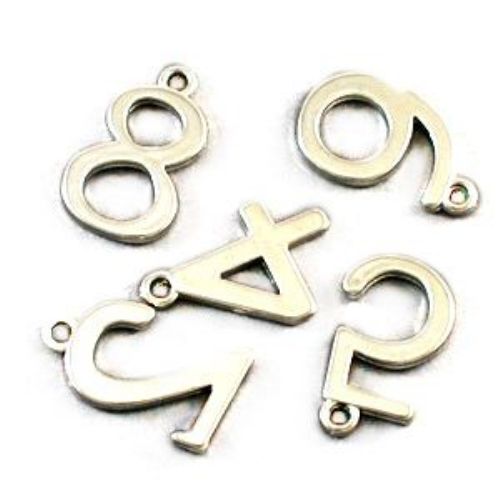 Figuri pandantiv 25x10x2,5 mm orificiu 2,5 mm argintiu metalizat -20 grame