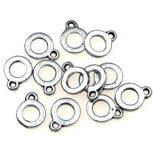 Saiba pandantiv 10 mm argintiu metalizat -50 grame