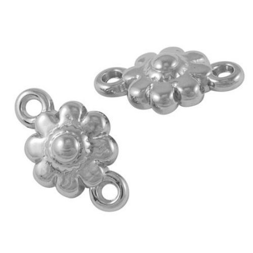 CCB Connector Bead / Flower, 16x10x6 mm, Hole: 2 mm -20 g ~ 80 pieces