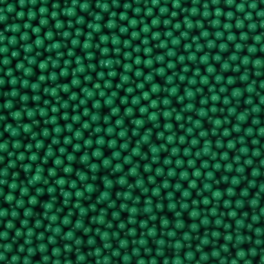 Bile sticla 3~3,5 mm decorative solide vopsite culoare verde -50 grame