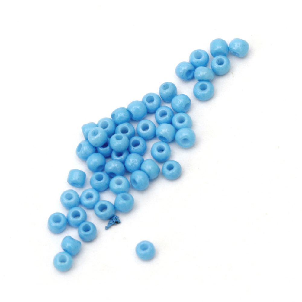 Mărgele de sticlă cehe 2 mm grosime albastru deschis -15 grame ~ 2050 bucăți