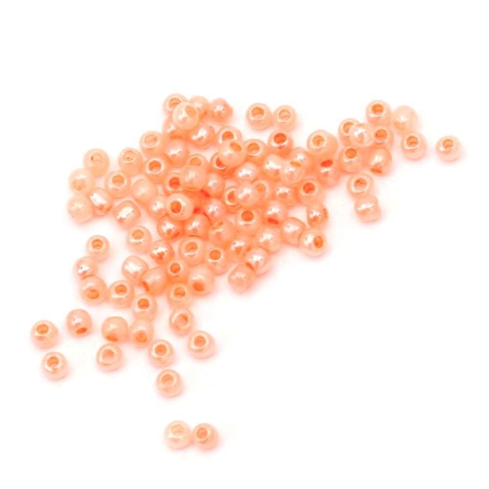 Czech Type Glass Seed Beads / 2 mm / Solid Ceylon Light Orange - 15 grams ~ 2050 pieces