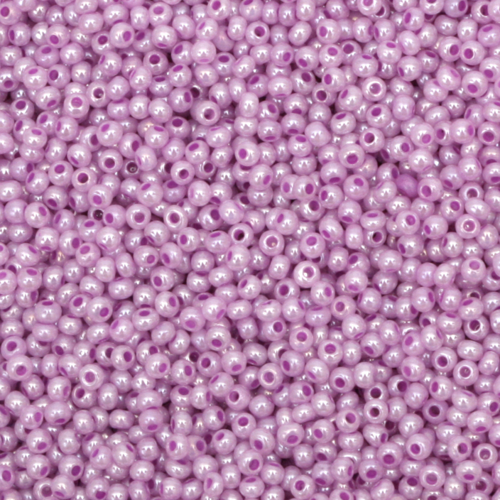 Czech Type Glass Seed Beads / 2 mm / Ceylon Purple Color - 15 grams ~ 2050 pieces