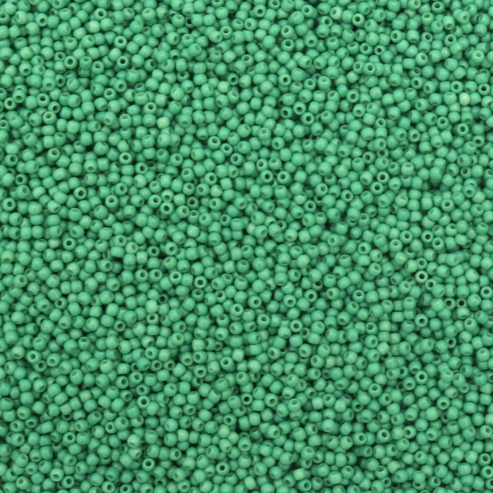 CZECH Glass Seed Beads, 2 mm, Solid Mint Color -15 grams ± 2050 pieces