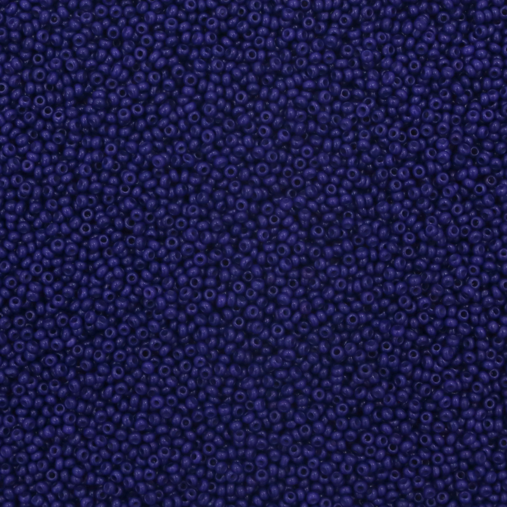 Γυάλινες χάντρες τύπου τσέχικη πάχους 2 mm βασιλικό μπλε -15 γραμμάρια ± 2050 τεμάχια