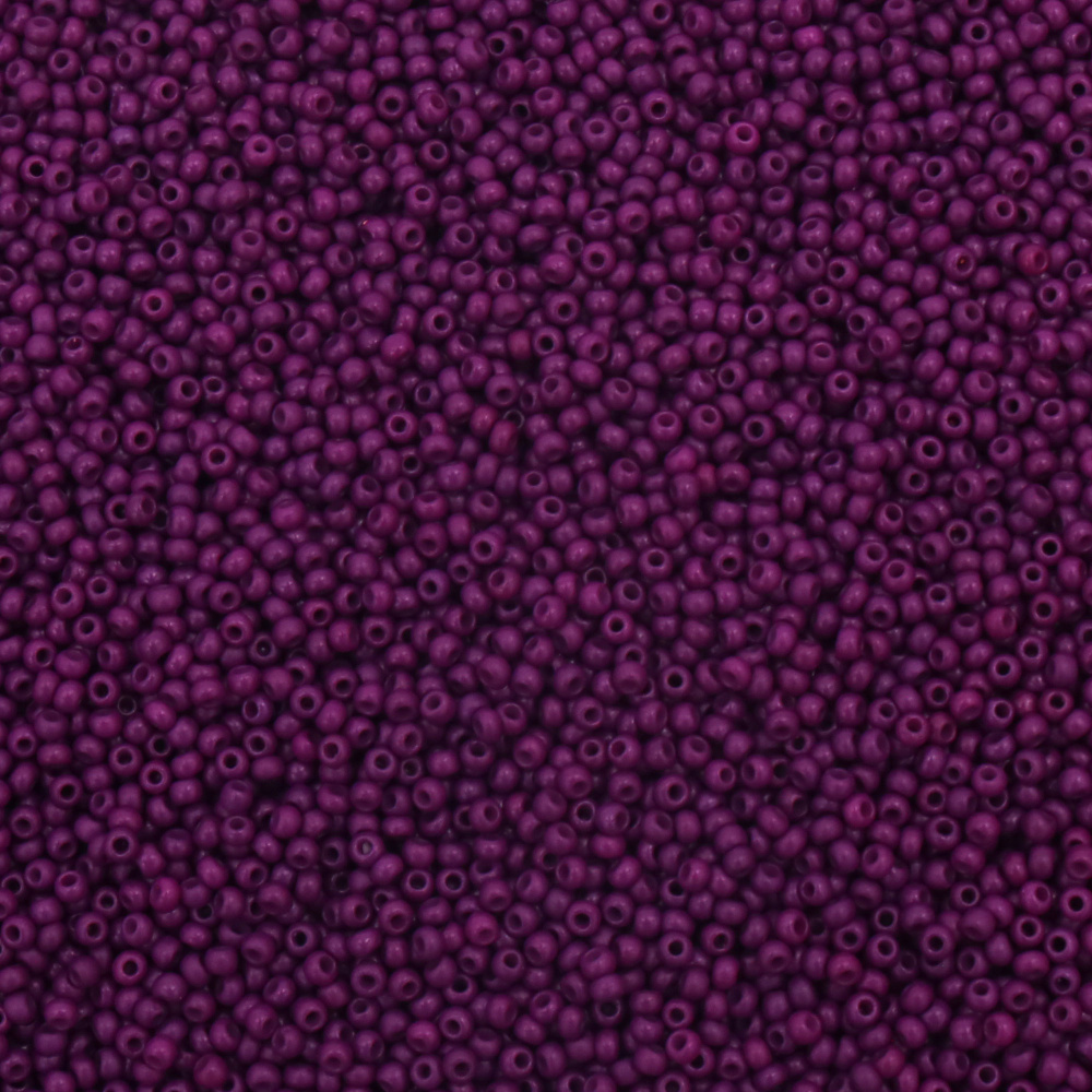 Γυάλινες χάντρες τύπου τσέχικη πάχους 2 mm μωβ ανοιχτό -15 γραμμάρια ~ 2050 τεμάχια
