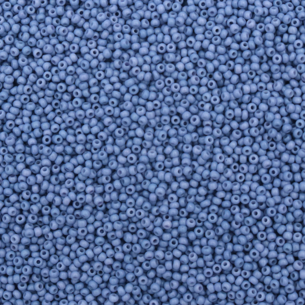 Γυάλινες χάντρες τύπου τσέχικη πάχους 2 mm μωβ-μπλε -15 γραμμάρια ± 2050 τεμάχια