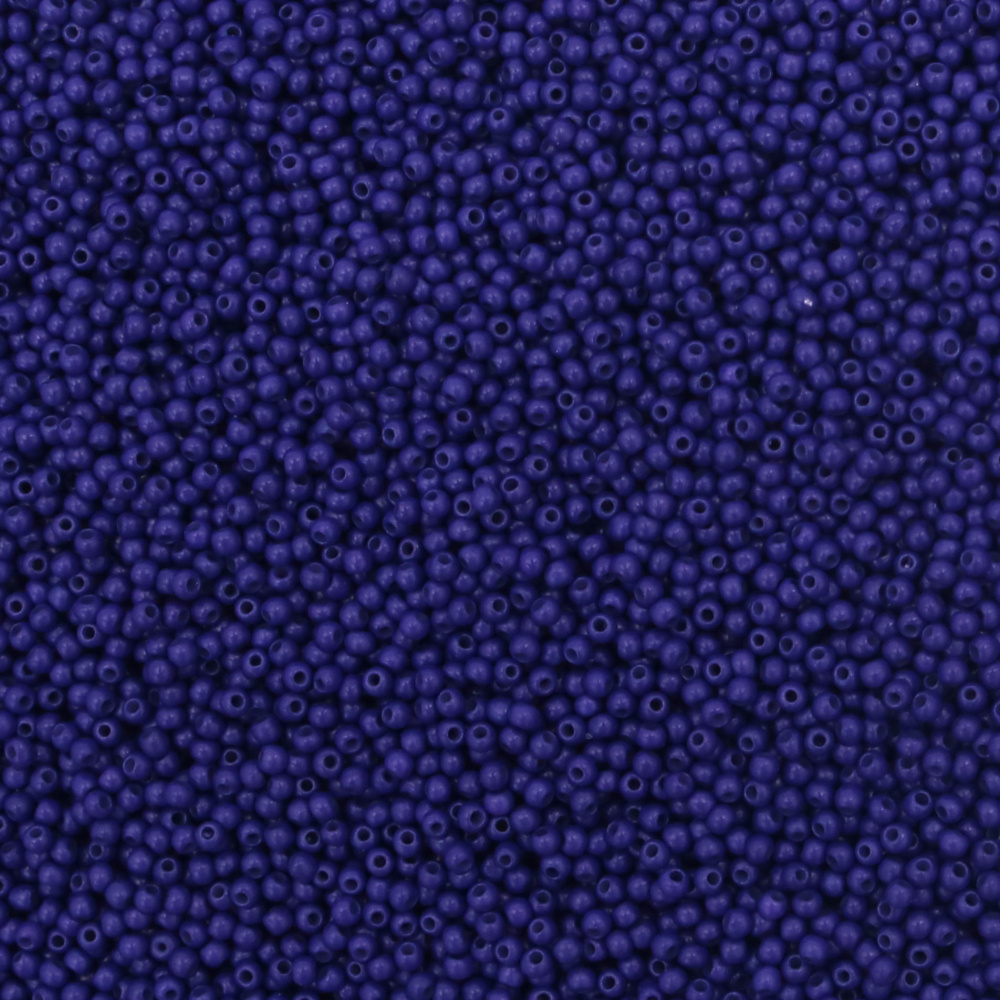 Margele de sticla tip ceh 2 mm grosime culoare albastru violet -15 grame ~2050 bucati