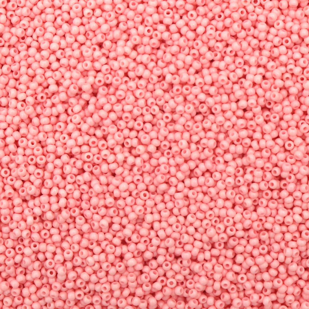 Czech Type Glass Seed Beads / 2 mm / Solid Light Coral Color - 15 grams ~ 2050 pieces