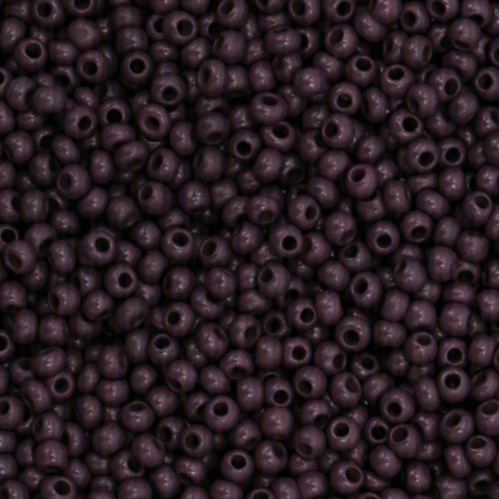 CZECH Glass Seed Beads, 2 mm, Solid Dark Amethyst -15 grams ~ 2050 pieces